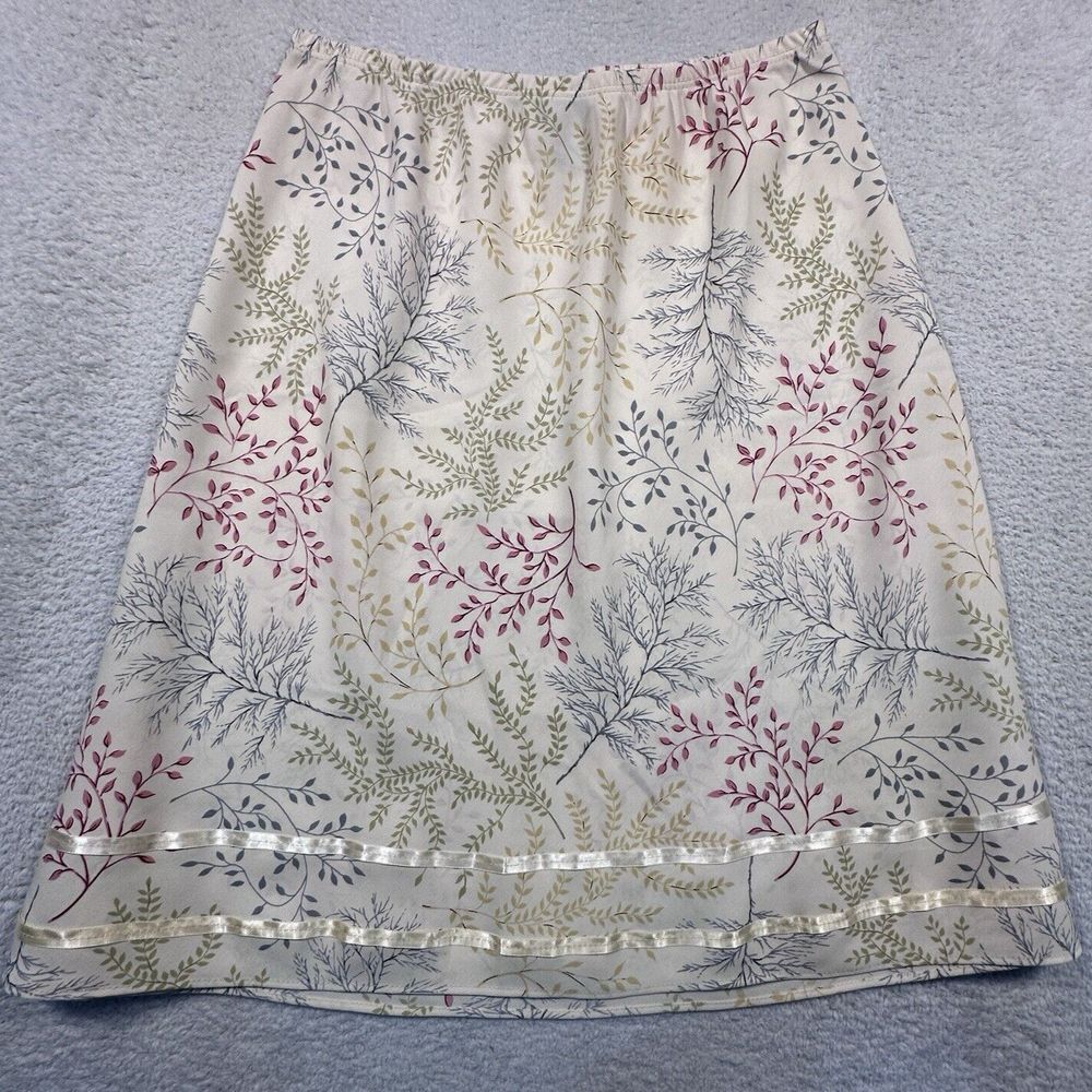 Vintage Y2K 90s Tailor B. Moss Pencil Skirt Women 8 Cream Background Made in USA